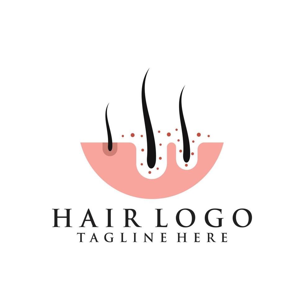 Haarbehandlung Logo Illustration Design Premium-Vektor vektor