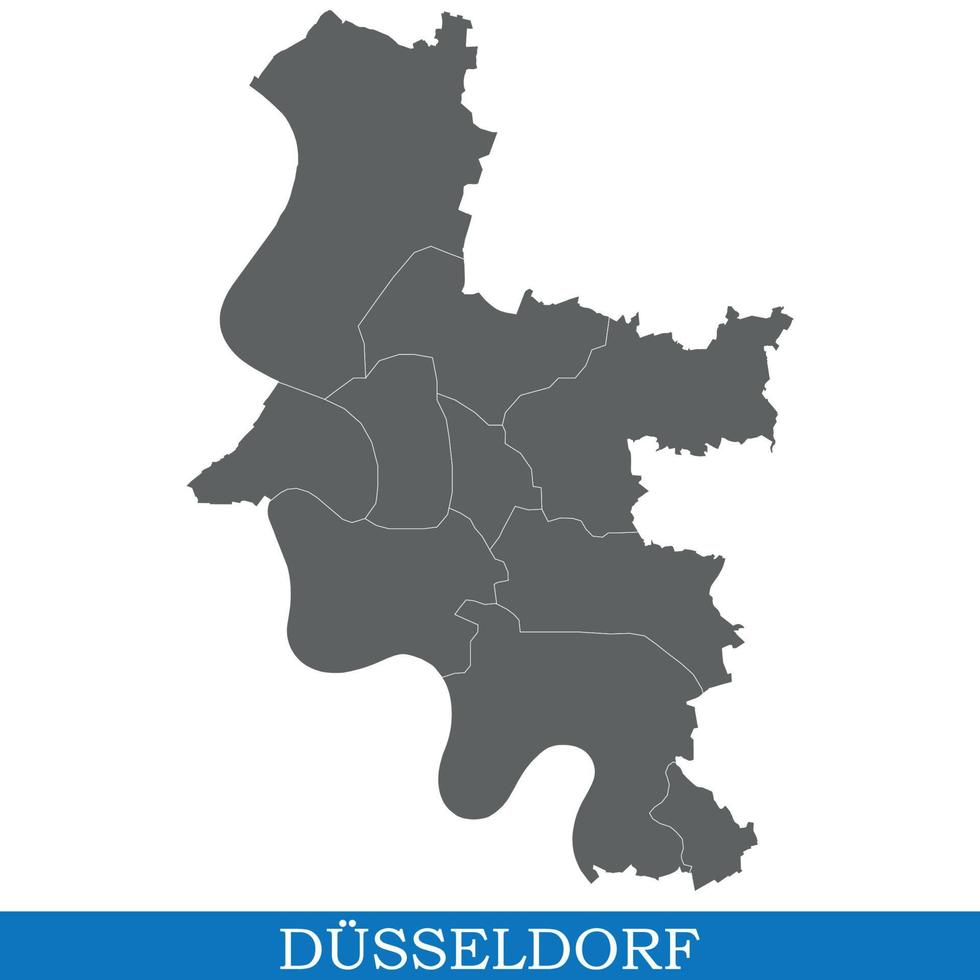 Hochwertige Karte der Stadt Deutschland vektor