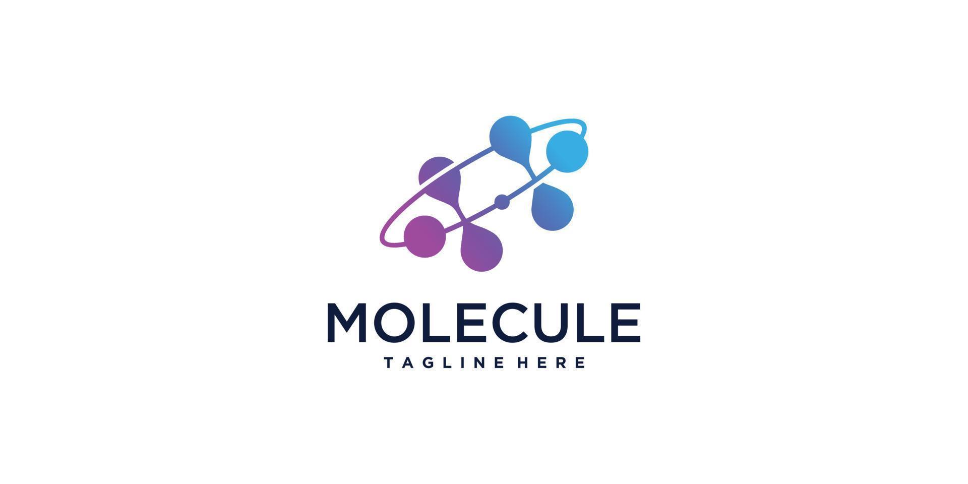 molekyl ikon logotyp med modern abstrakt stil design premie vektor
