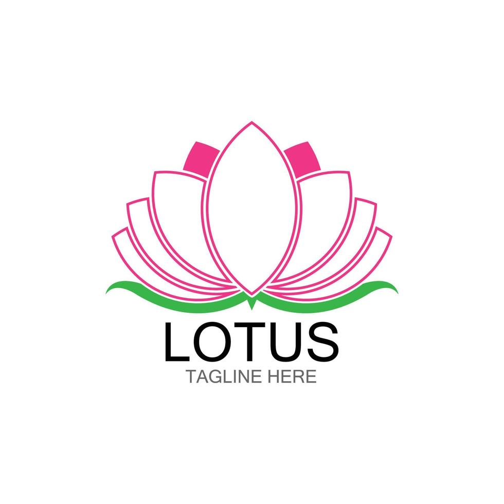 Lotus blommor design logotyp mall ikon vektor