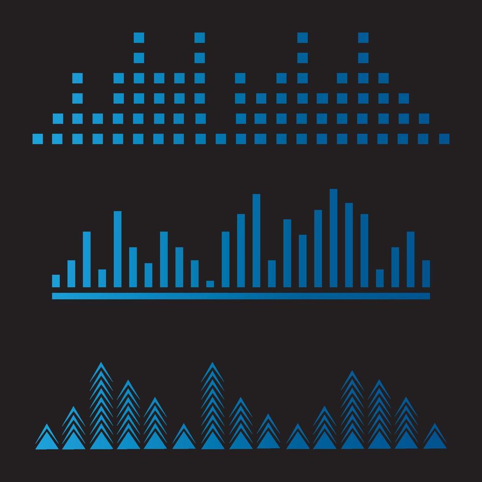 audio-technologie musik schallwellen vektor symbol illustration