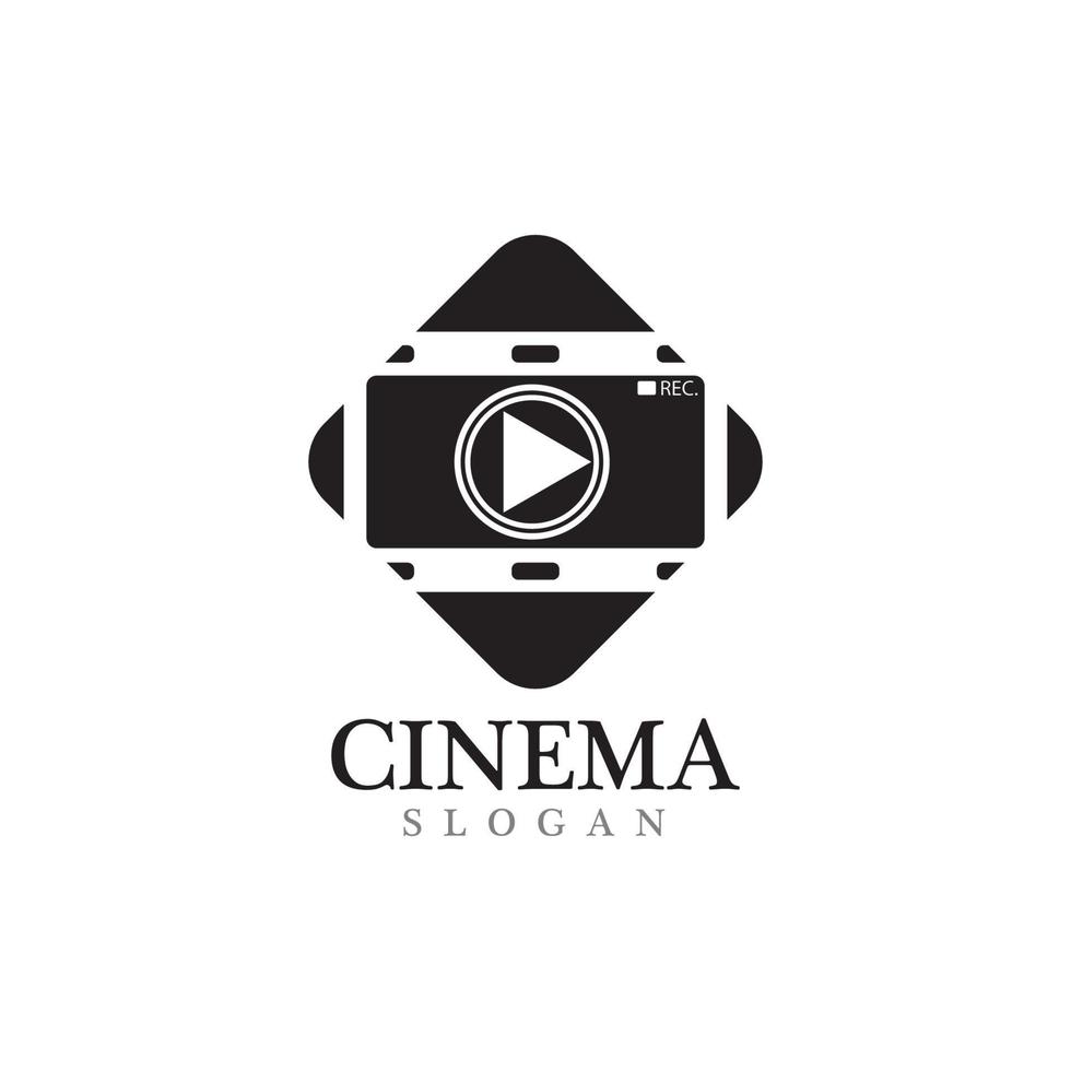 abstrack filmremsa logotyp mall vektor illustration design