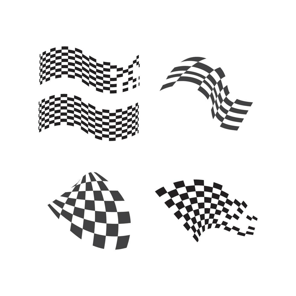 Rennflaggensymbol, einfaches Design-Illustrationsvektor vektor
