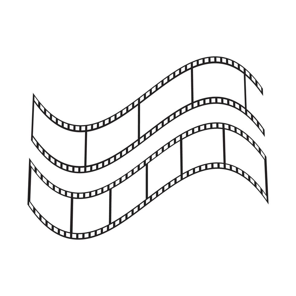 abstraktes Filmstreifen-Logo-Vorlage, Vektorgrafik-Design vektor