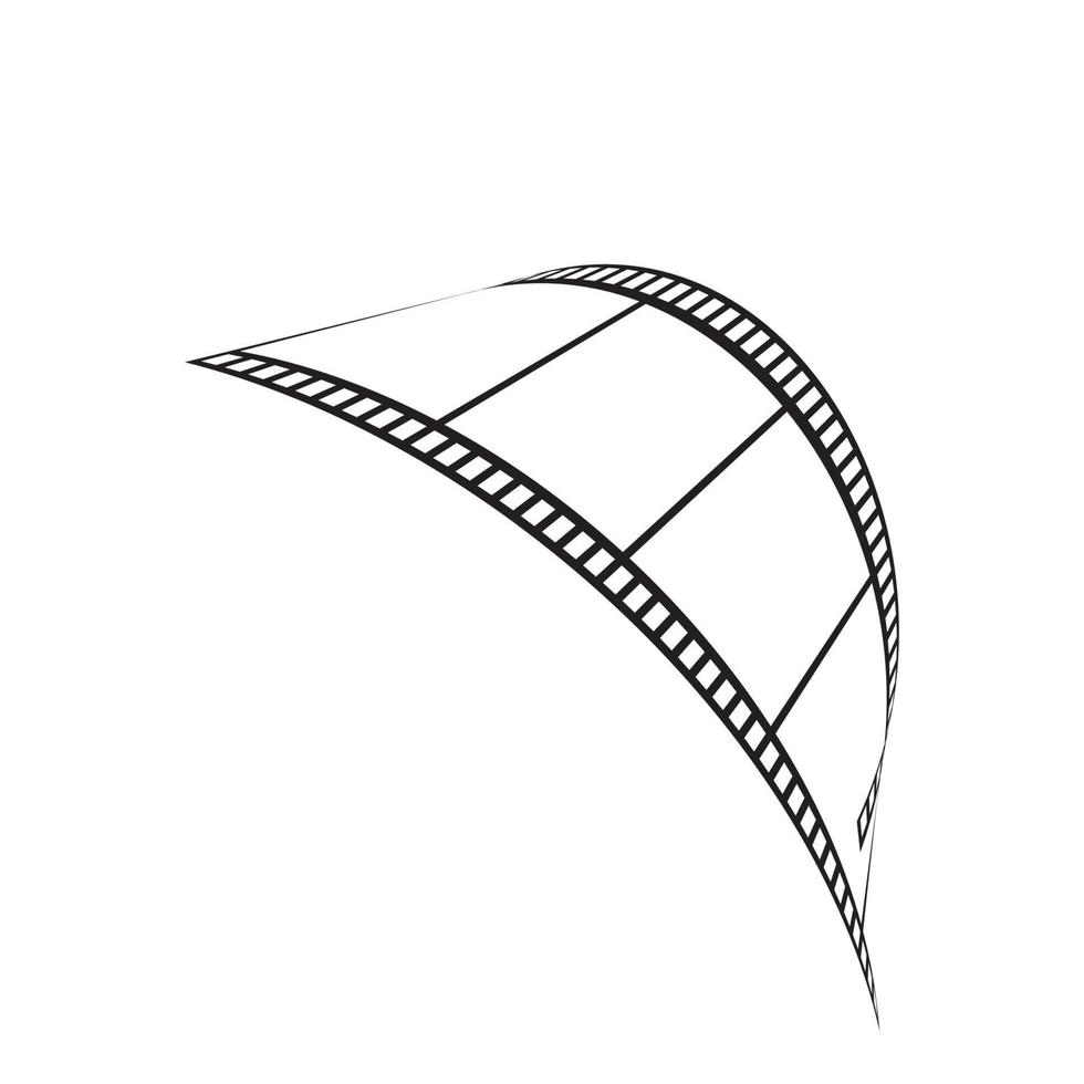 abstrack filmremsa logotyp mall vektor illustration design