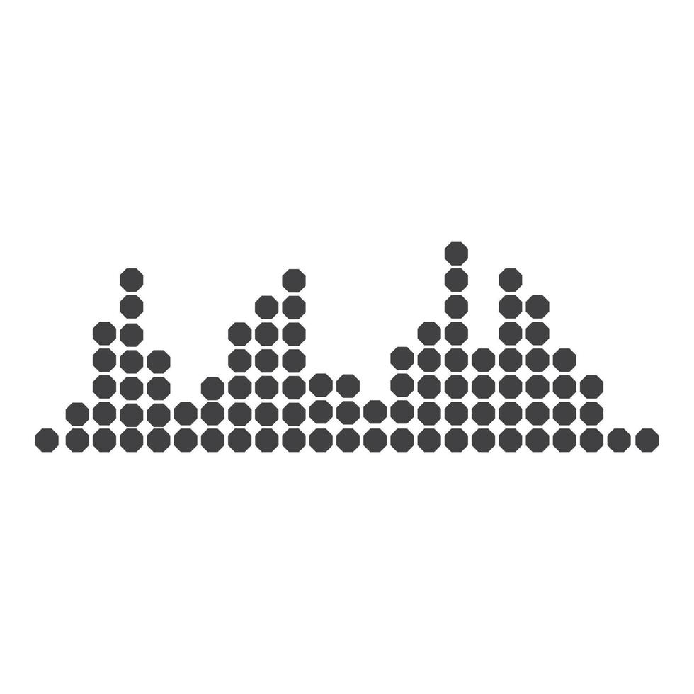 audio teknologi musik ljud vågor vektor ikon illustration