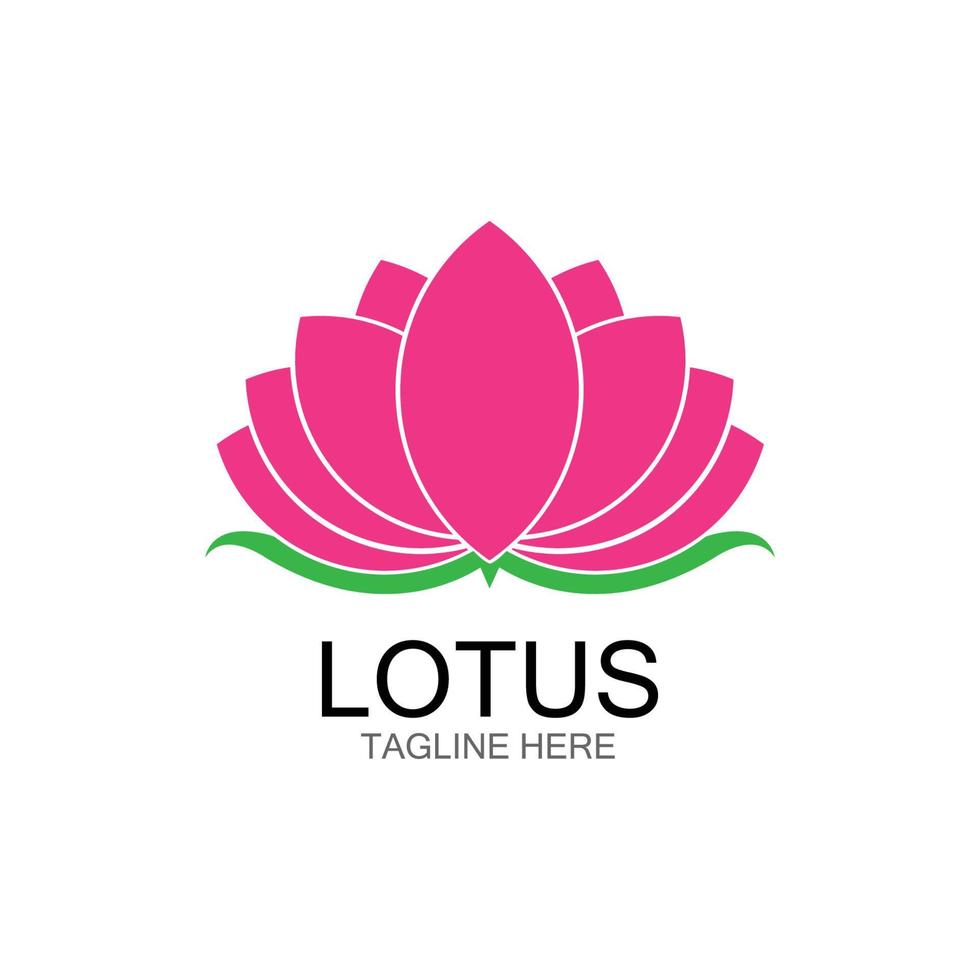 Lotusblumen-Design-Logo-Vorlage-Symbol vektor