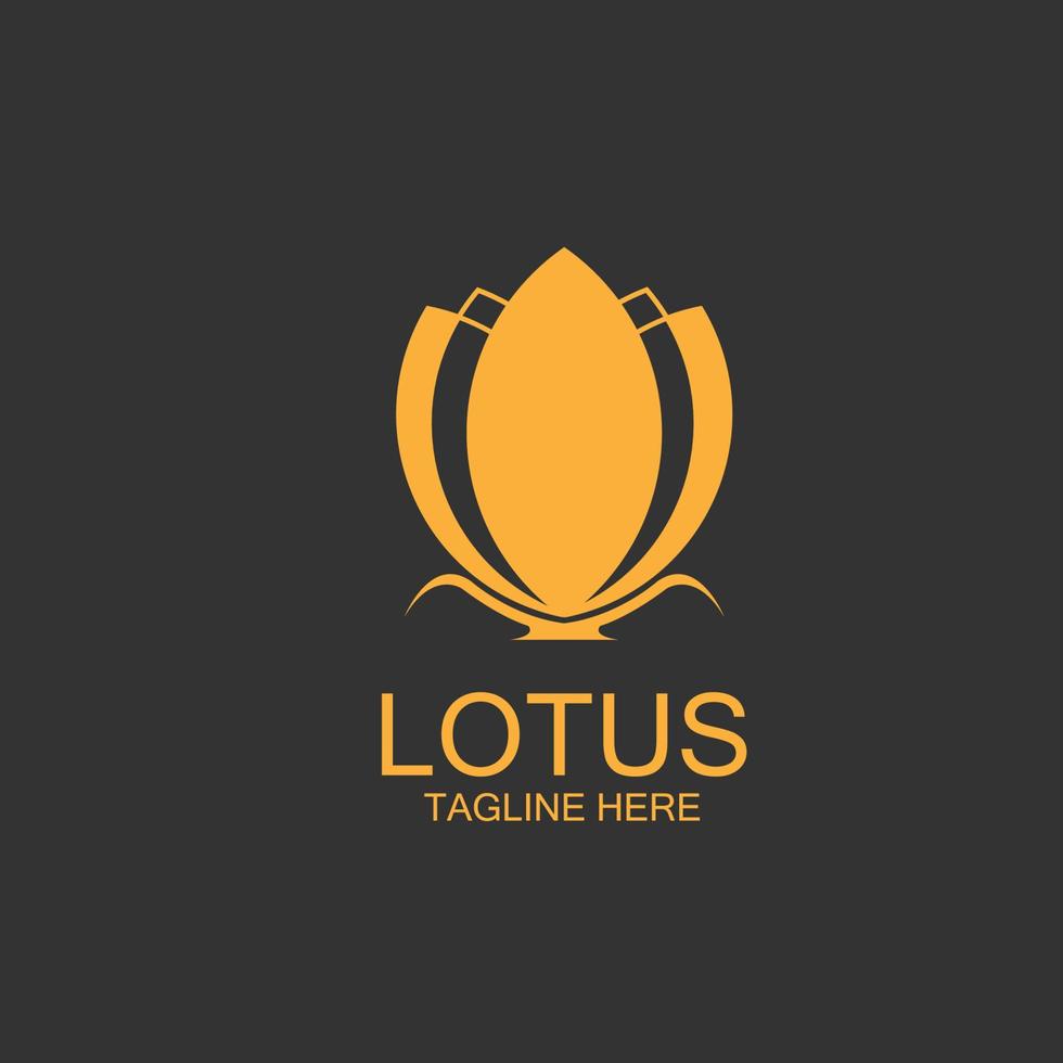 Lotus blommor design logotyp mall ikon vektor