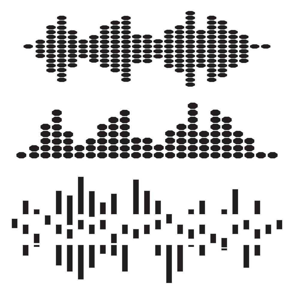 audio-technologie musik schallwellen vektor symbol illustration