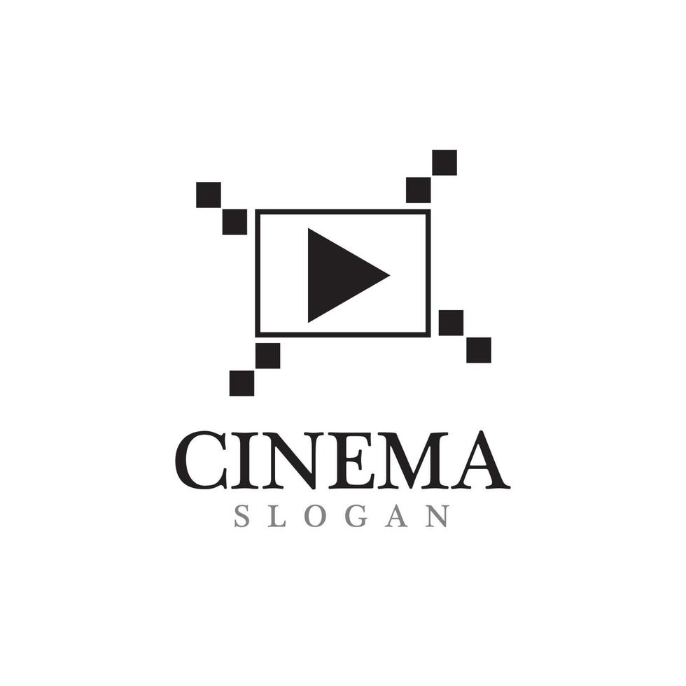 abstraktes Filmstreifen-Logo-Vorlage, Vektorgrafik-Design vektor