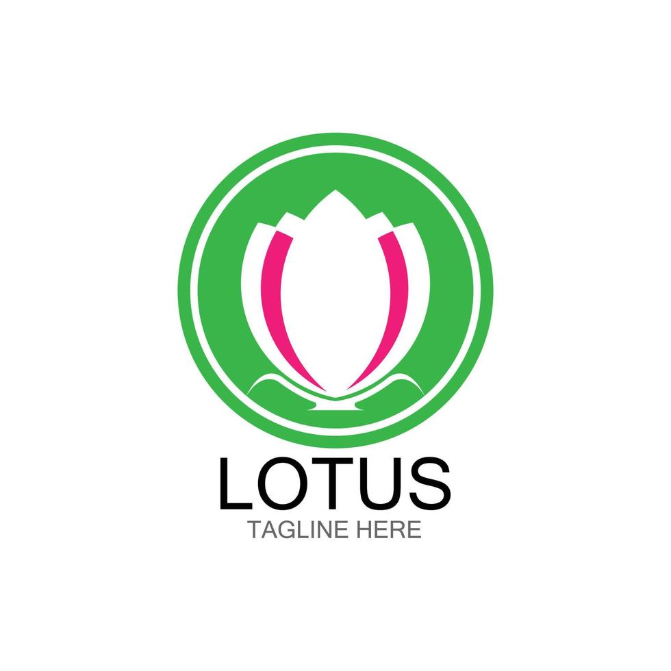 Lotus blommor design logotyp mall ikon vektor