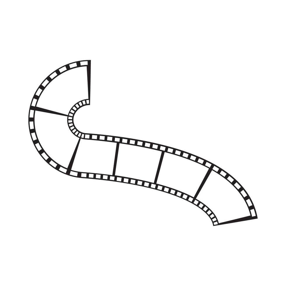 abstraktes Filmstreifen-Logo-Vorlage, Vektorgrafik-Design vektor