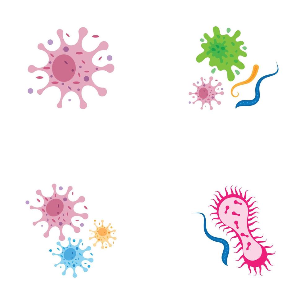 Virus-Vektor-Illustration-Icon-Template-Design vektor