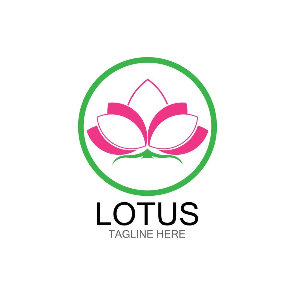 Lotus blommor design logotyp mall ikon vektor