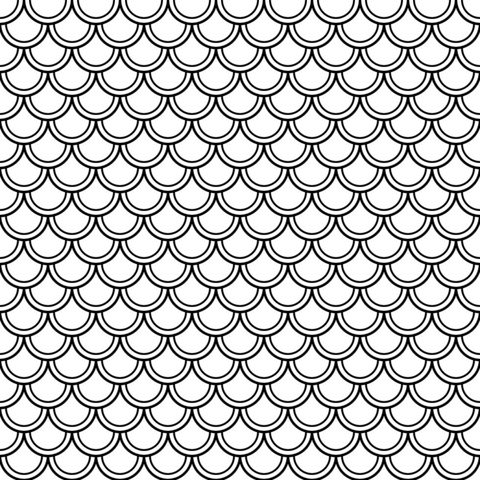 elegantes, nahtloses Muster mit Schuppen, Vektorillustration im japanischen Stil. vektor