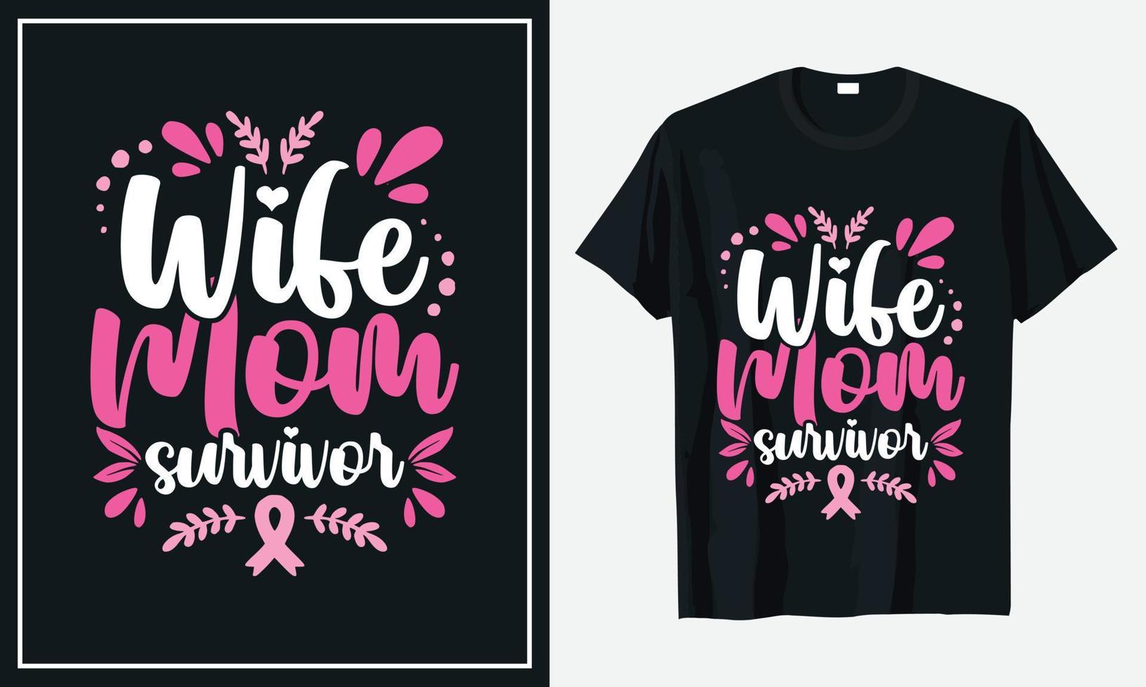 bröst cancer t-shirt design vektor skriva ut