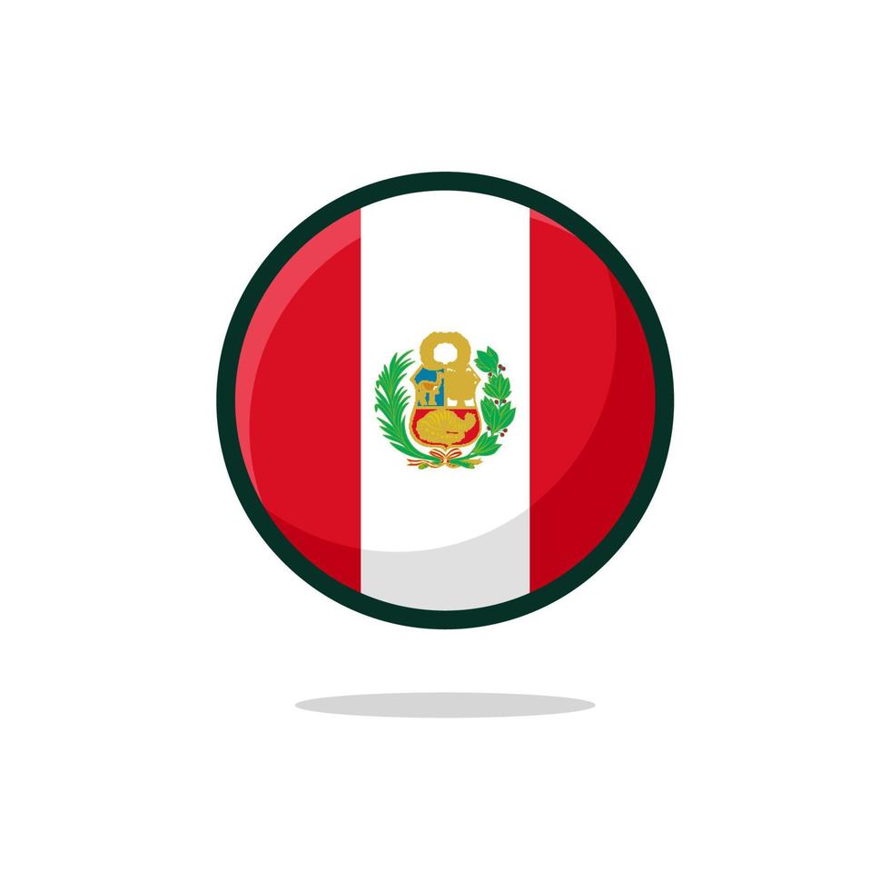 peru flagga ikon vektor