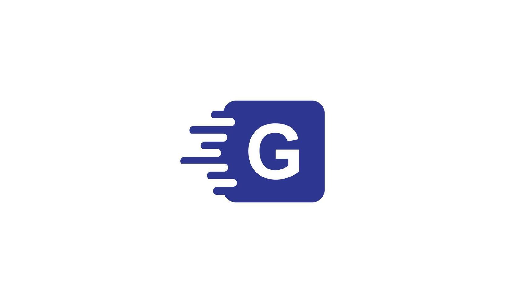 leverans logotyp engelsk alfabet brev g vektor design mall element för din Ansökan eller företag.