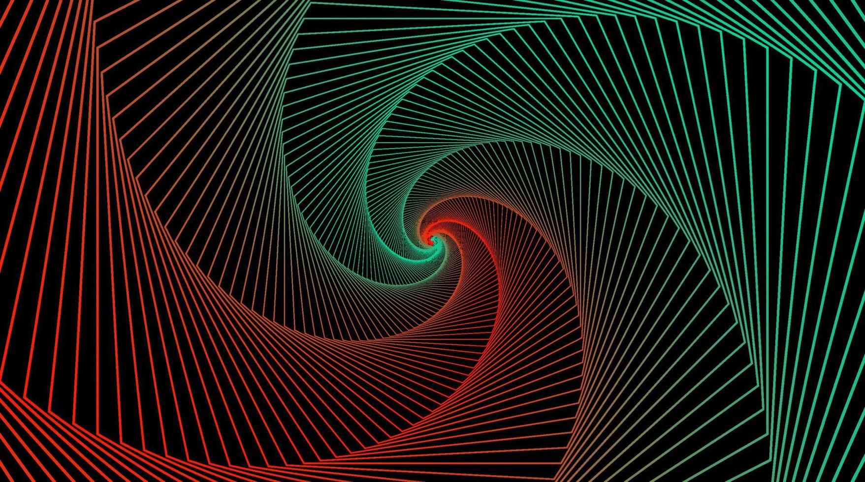 färgrik hypnotisk spiral vektor illustration