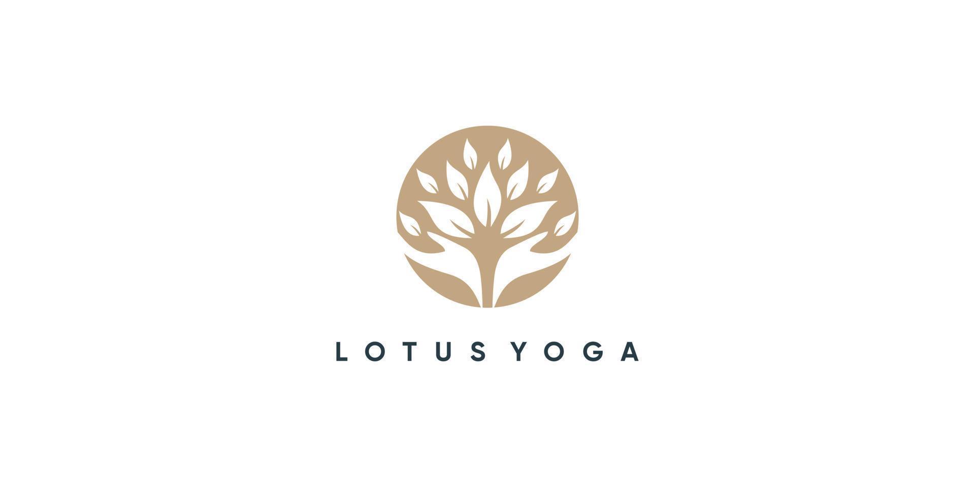 lotus logotyp design med kreativ modern begrepp premie vektor