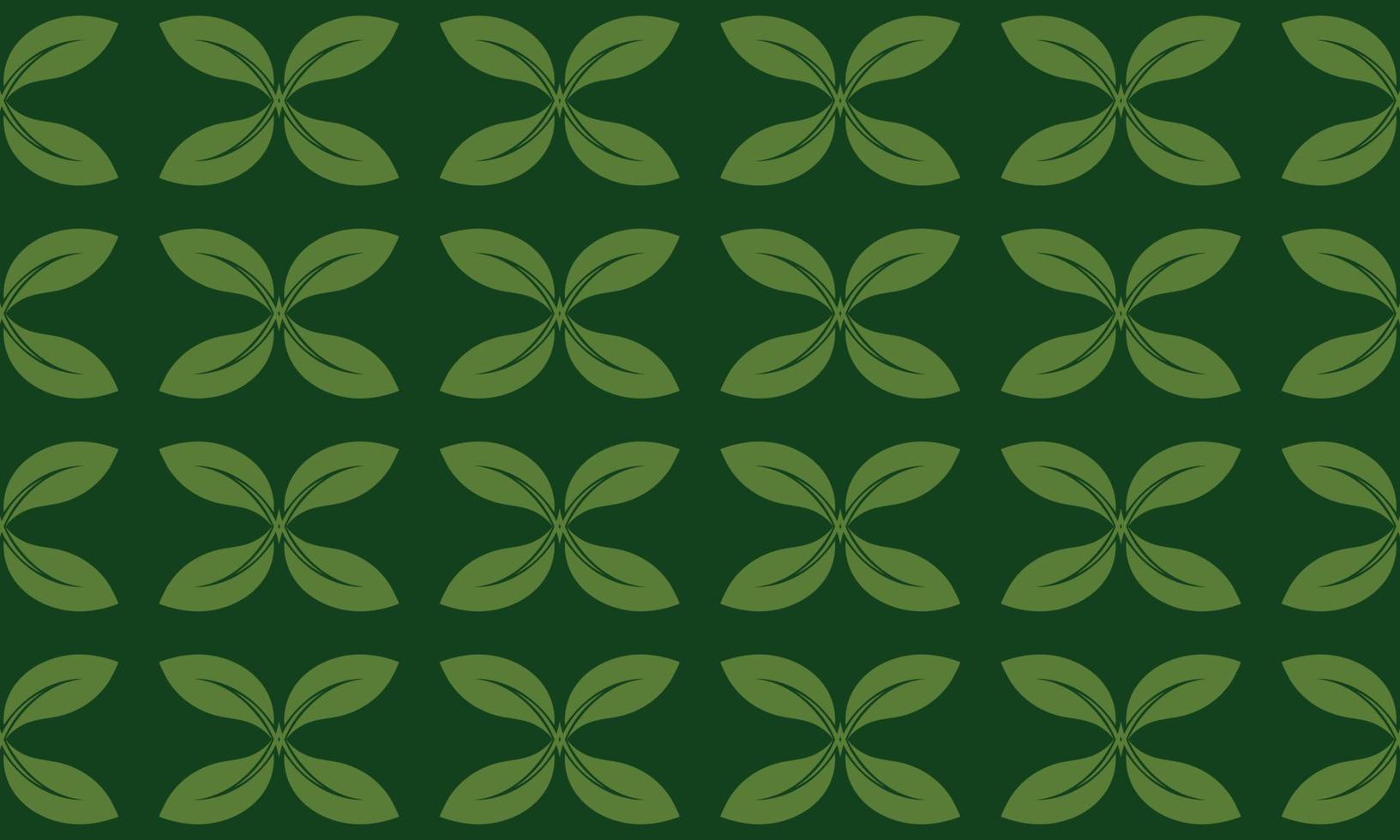 grön blad mönster fri vektor mall