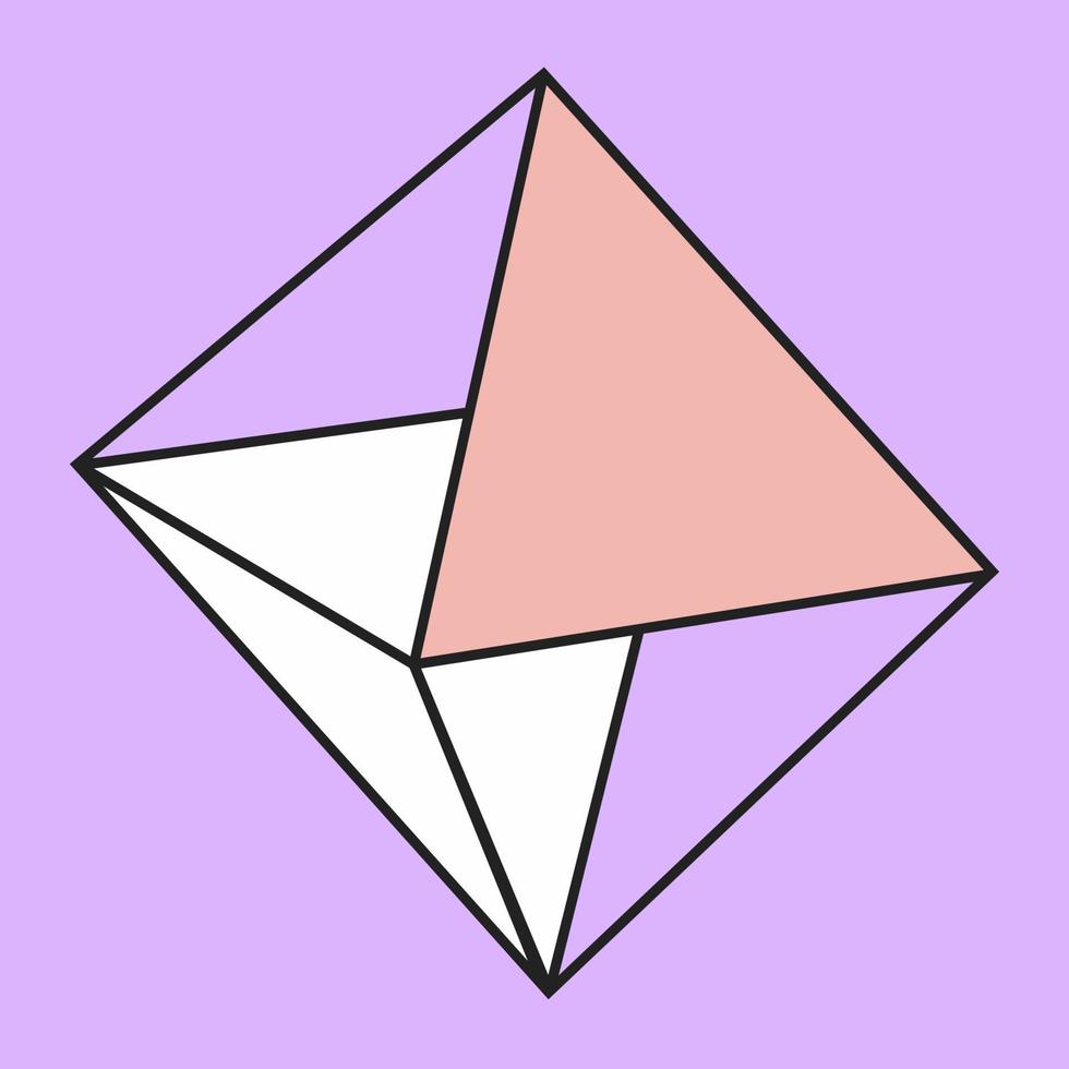 isometrisk oktaeder. geometrisk form. vektor