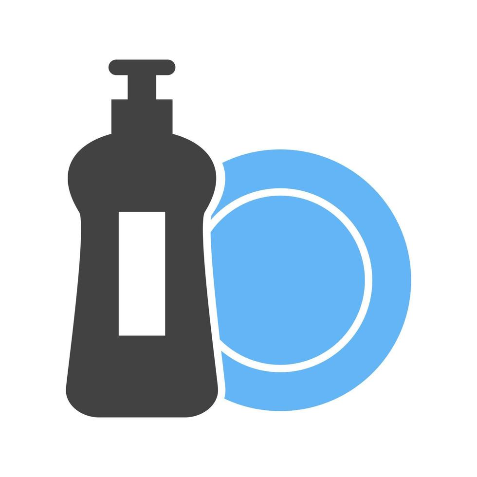 diskning tvål glyf blå och svart ikon vektor