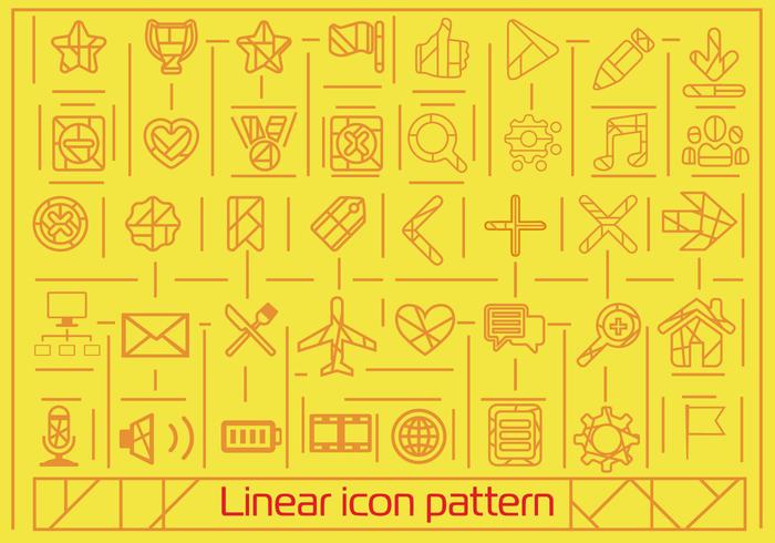 Free Flat Linear Icons Hintergrund vektor