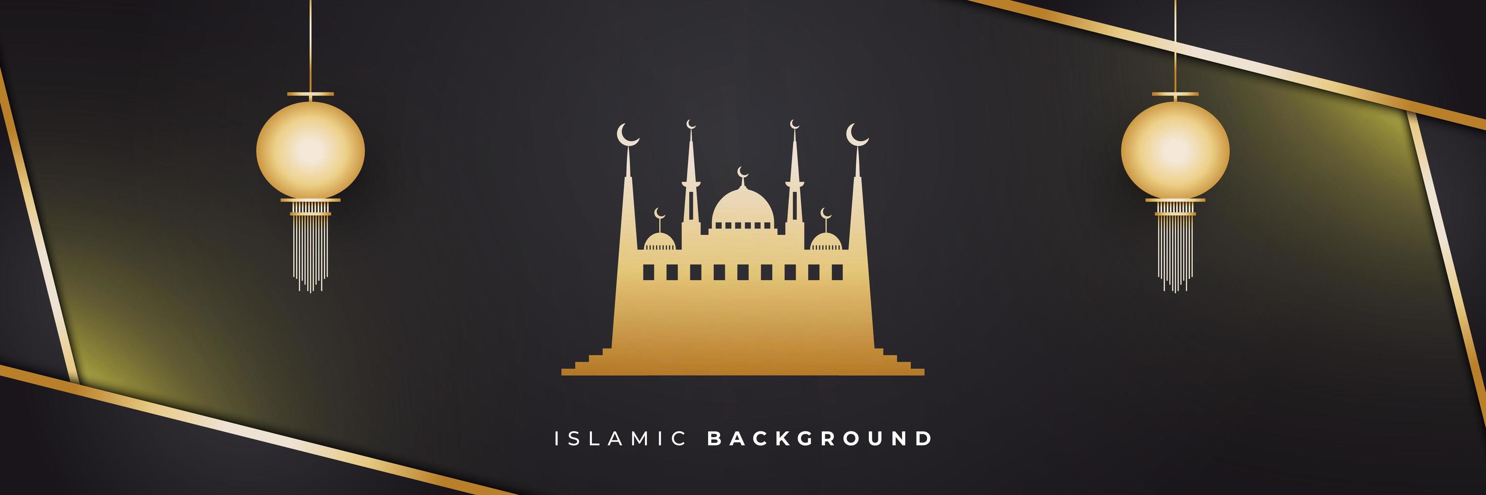 Ramadan Kareem und wunderschöne Moschee vektor