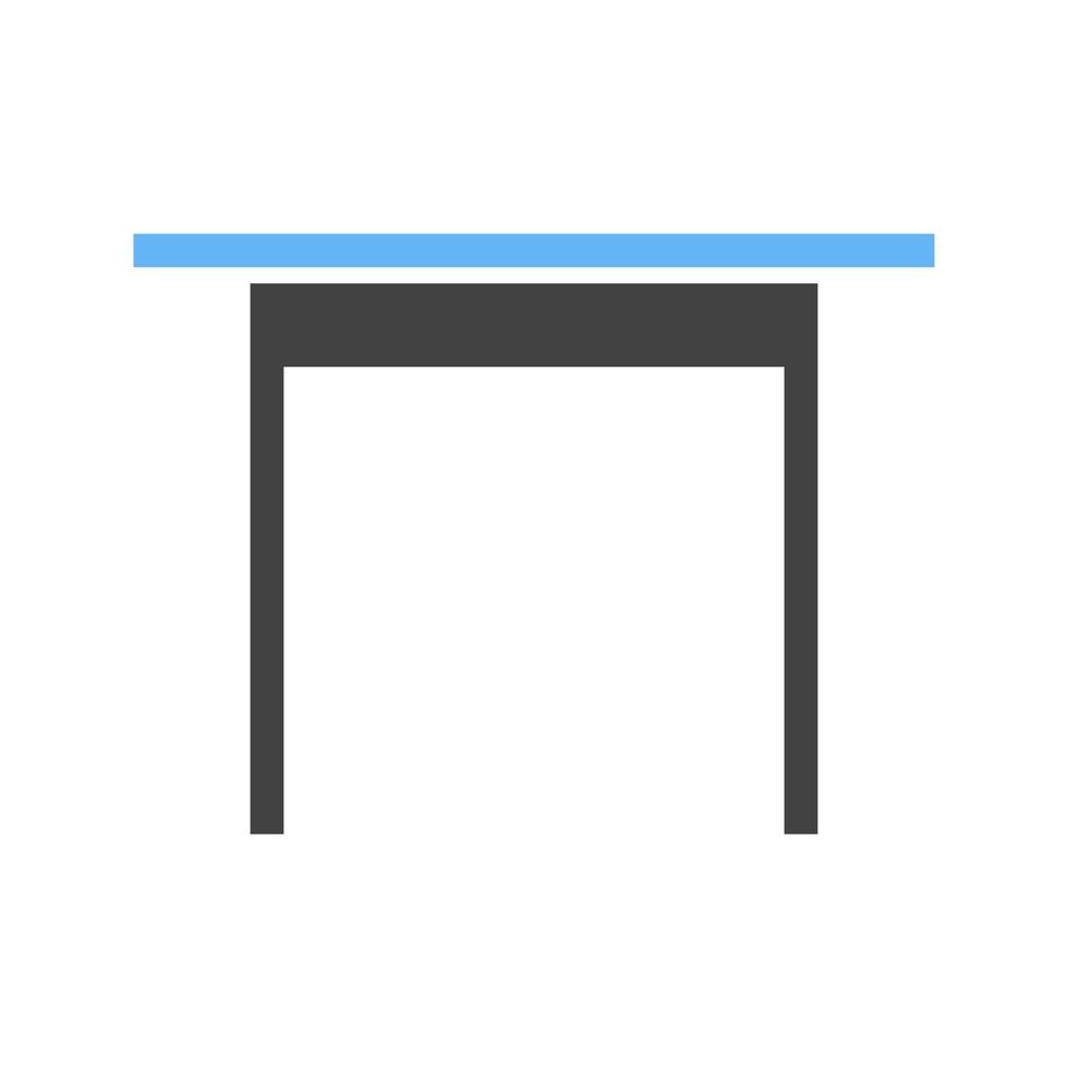 einfaches blaues und schwarzes Symbol für die Schreibtischglyphe vektor