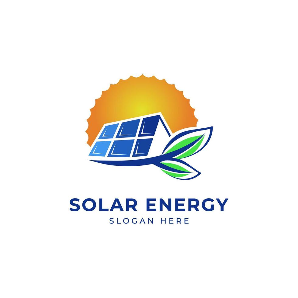 sonne solarhaus energie logo design clipart. geeignet für Solar-Tech-Geschäft vektor