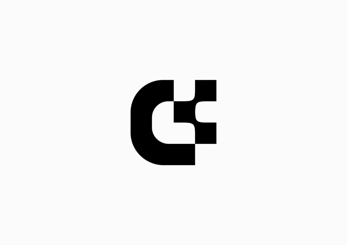 ck brev logotyp design med en platt helt enkelt begrepp vektor