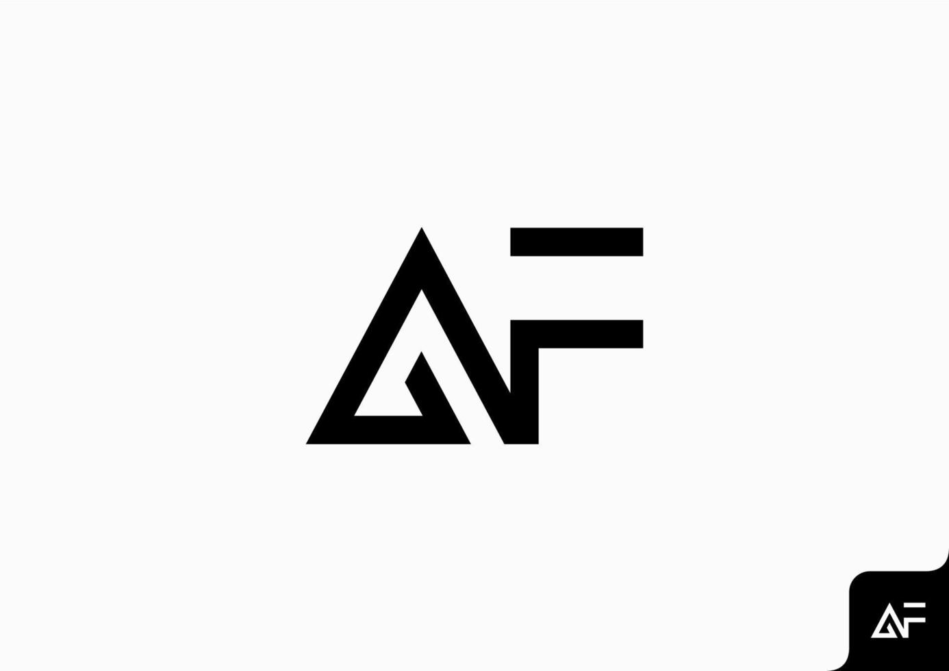 brev af fa logotyp ikon design mall element vektor