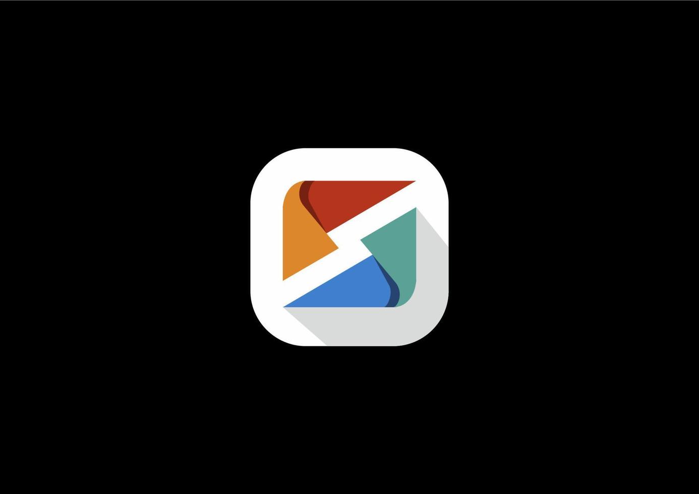 Mail-Logo-Design mit flachem einfachem Konzept vektor