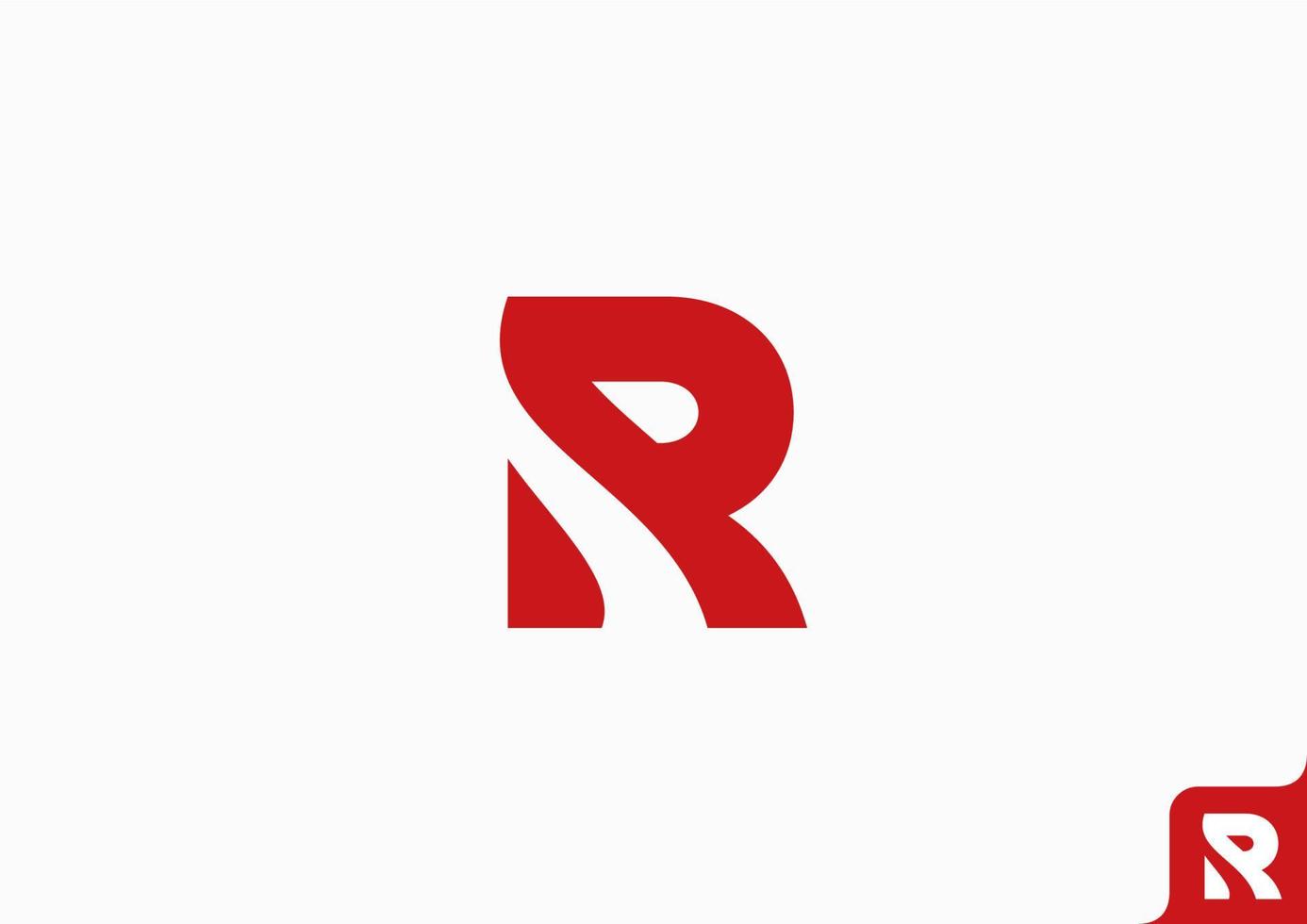 brev r logotyp design platt minimalistisk begrepp vektor