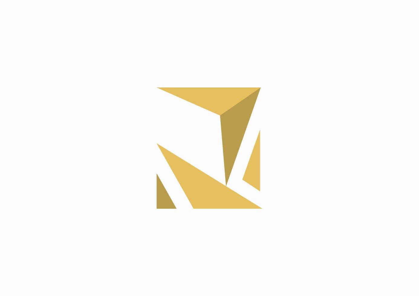 Pfeil-Quadrat-Logo-Design mit einem flachen, einfachen Konzept vektor