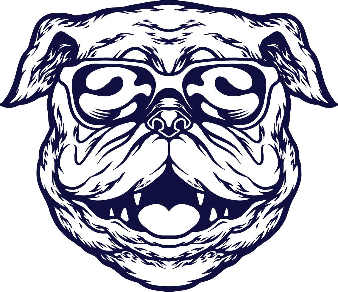 djur- tjur hund solglasögon silhuett vektor illustrationer för din arbete logotyp, maskot handelsvaror t-shirt, klistermärken och märka mönster, affisch, hälsning kort reklam företag företag eller märken.