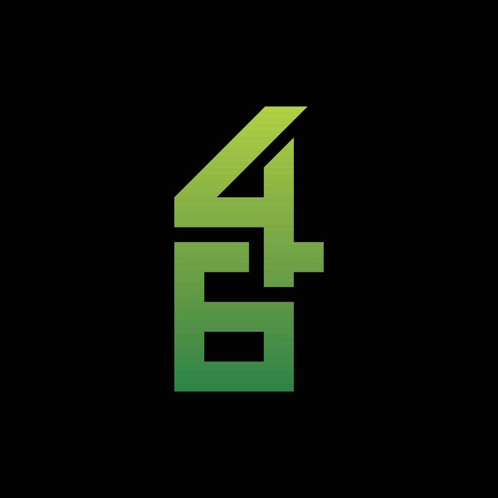 46 siffra modern monogram logotyp vektor