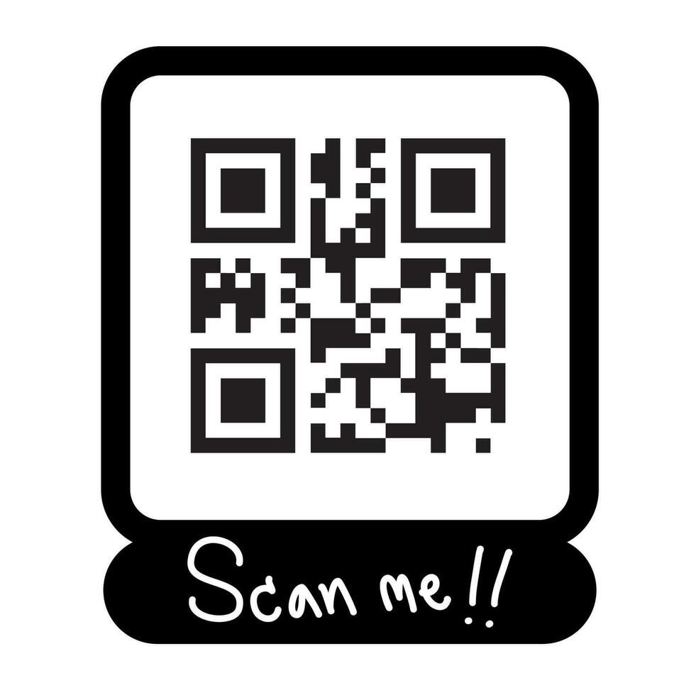 svart qr koda skanna vektor