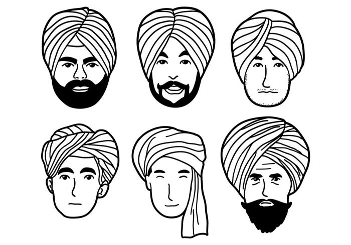 Turbanvektorer vektor