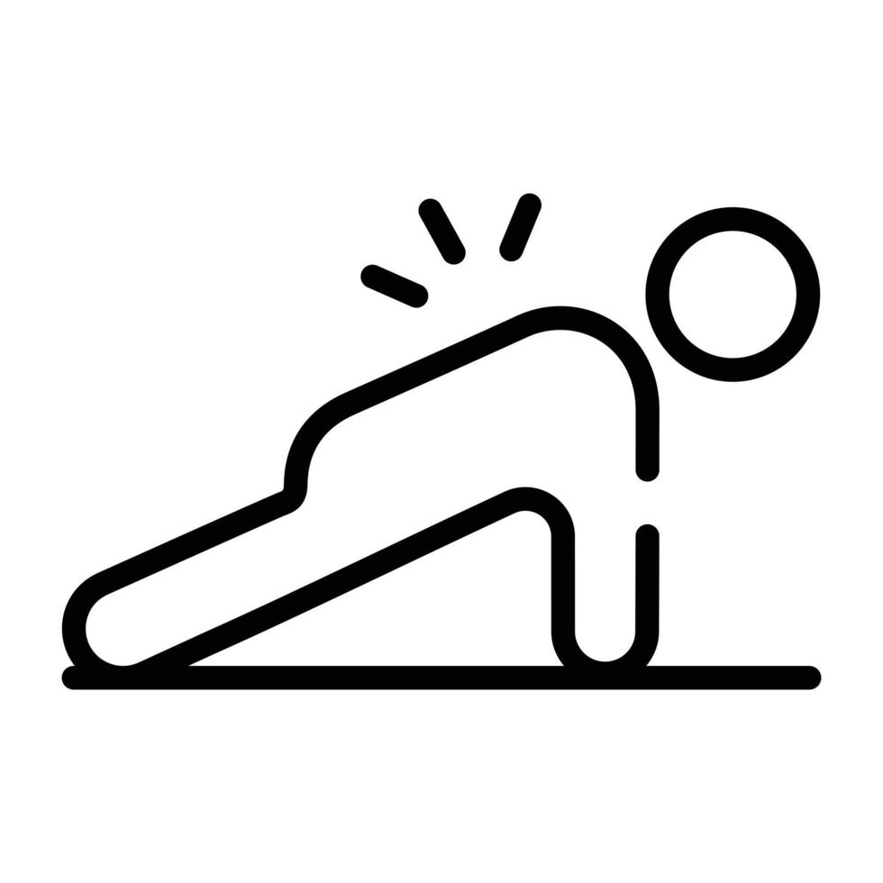 en linjär ikon design av Gym tränare vektor