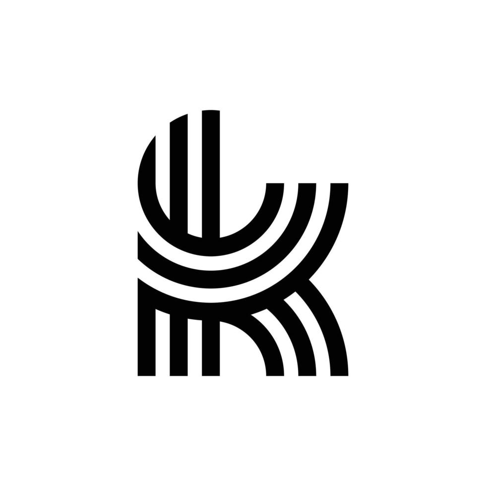 modernes monogramm-logo-design mit buchstabe k vektor