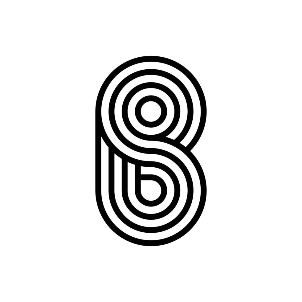 modern brev b monogram logotyp design vektor