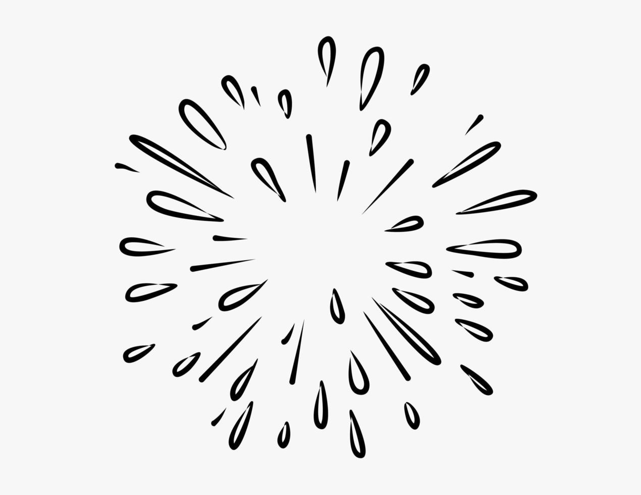 handgezeichnete sternenexplosion. illustriertes Gestaltungselement. vektor