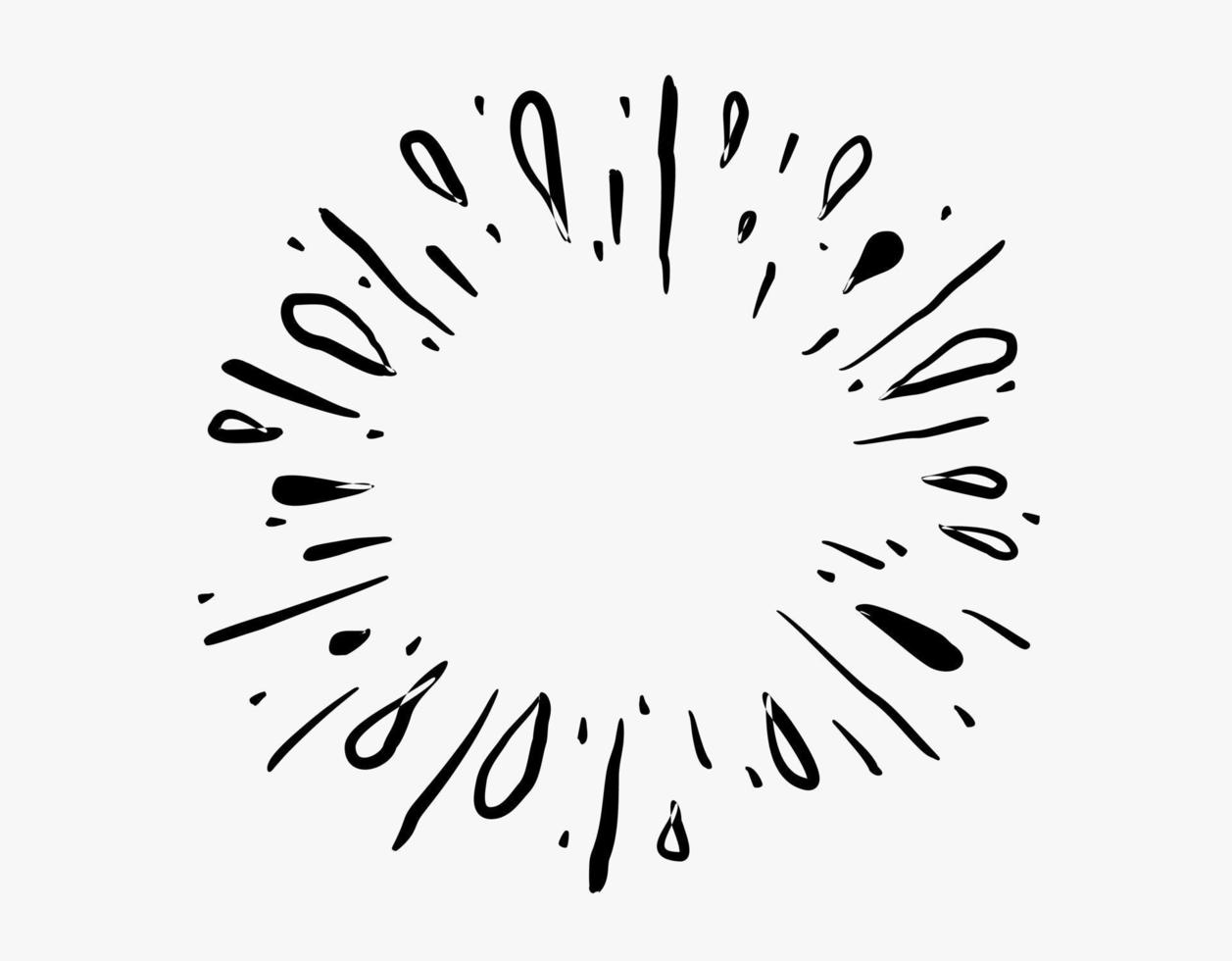 handgezeichnete sternenexplosion. illustriertes Gestaltungselement. vektor
