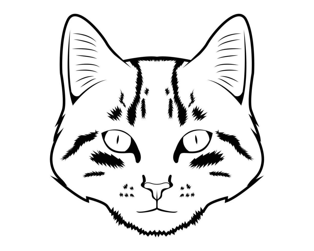 katt teckning vektor illustration