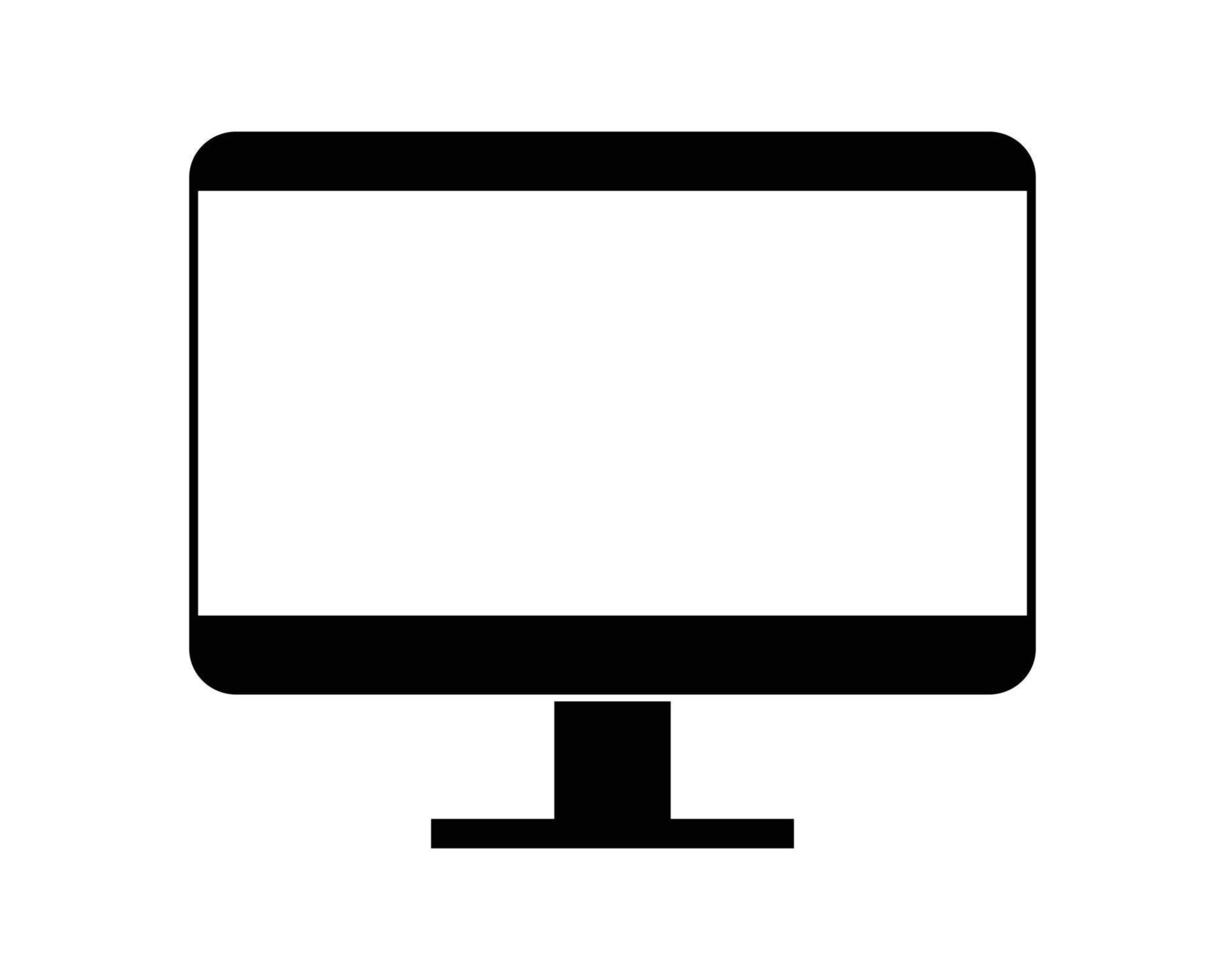 Desktop-Bildschirm, Computermonitor-Piktogramm-Vektorillustration vektor