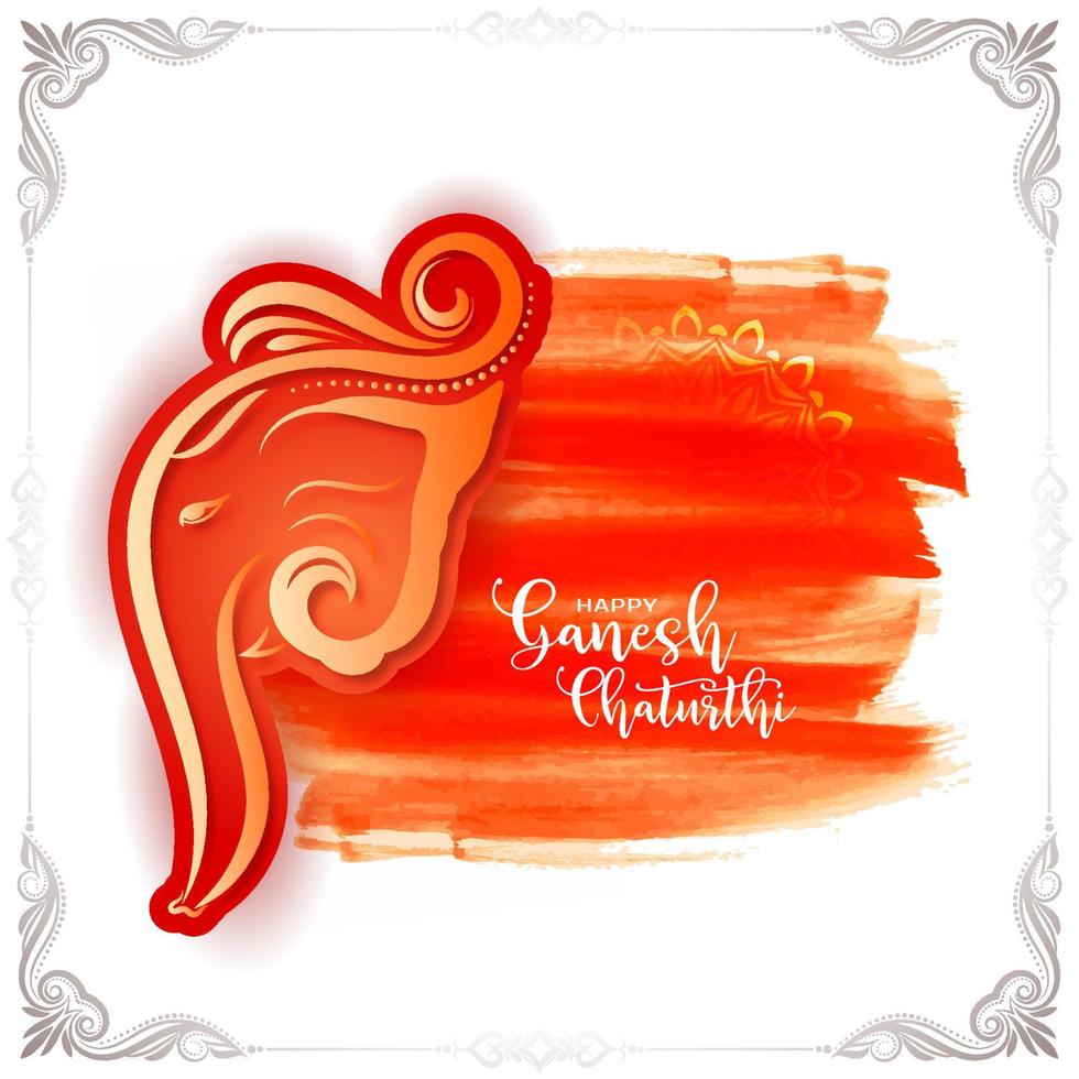 Lycklig ganesh chaturthi kulturell festival elegant bakgrund vektor