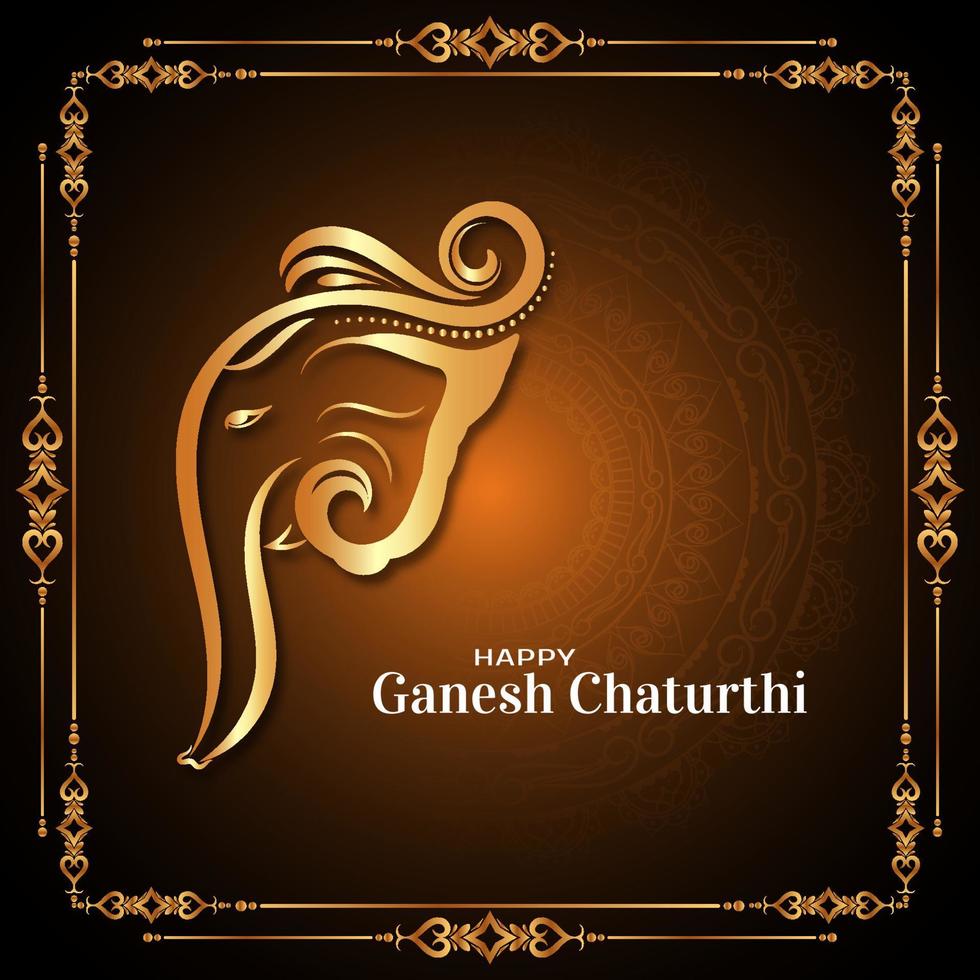 Lycklig ganesh chaturthi festival eleganta religiös bakgrund vektor