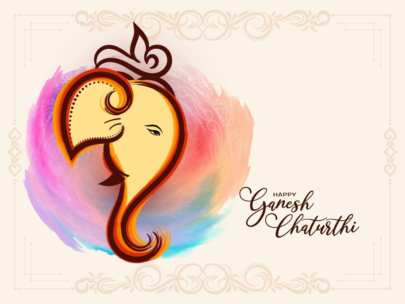 Lycklig ganesh chaturthi festival eleganta religiös bakgrund vektor